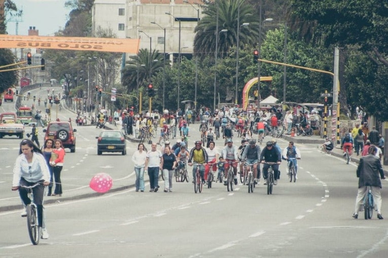 La cyclo route de Bogota, activité insolite en colombie
