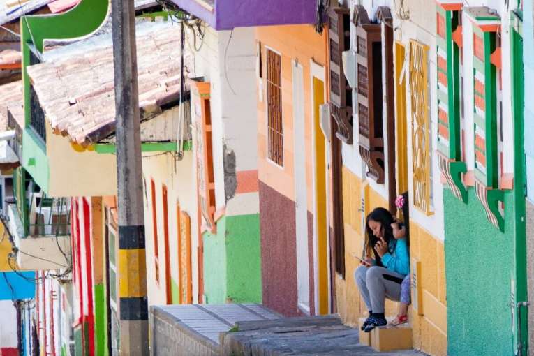 Les couleurs du village patrimoine de Jerico près de Medellin en Colombie