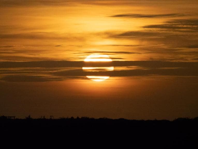 Lever de soleil sur Punta Gallinas dans le désert de la Guajira en Colombie