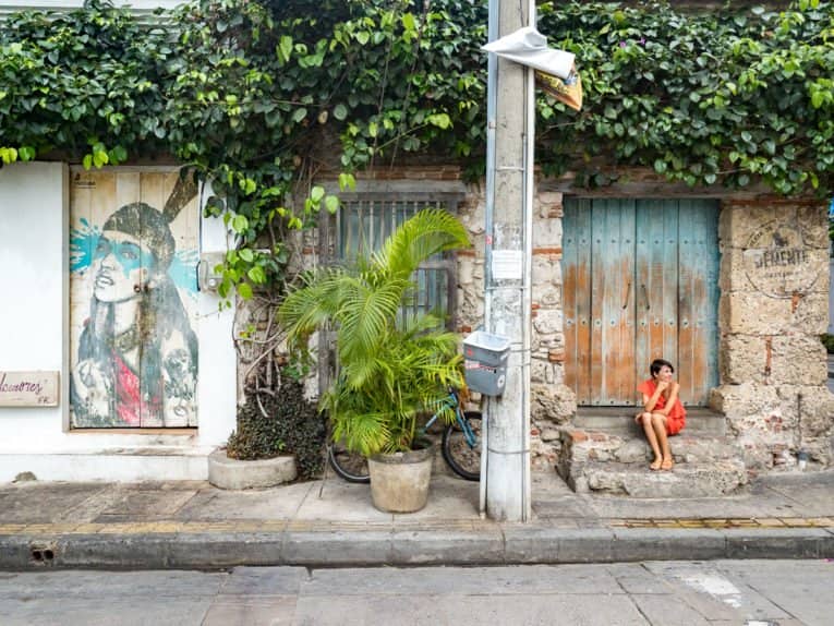 Street art à Getsemani, quartier historique de Cartagena en Colombie