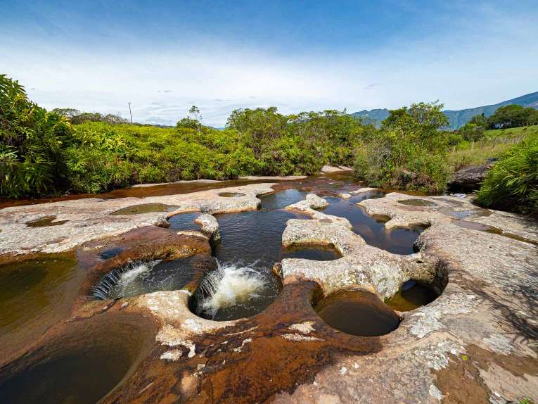 Las Gachas, bassins naturels dans le Santander en Colombie