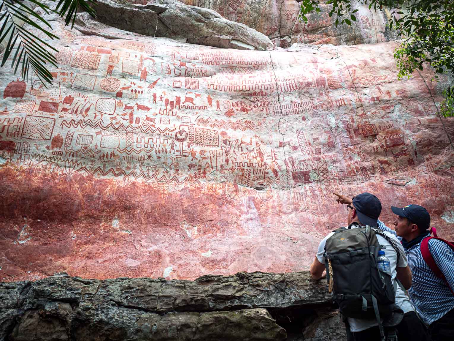 Peintures rupestres de Cerro Azul dans le Guaviare en Colombie