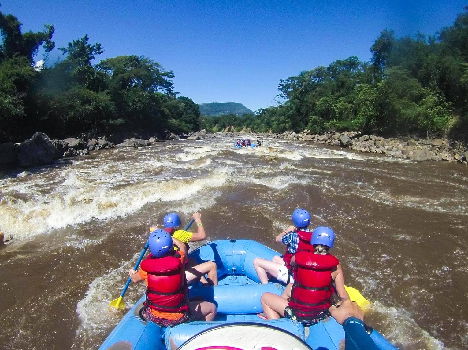 Rafting à San Gil dans le rio Suarez en Colombie