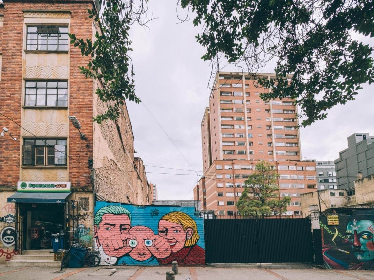 Street art à la Candelaria de Bogota en Colombie
