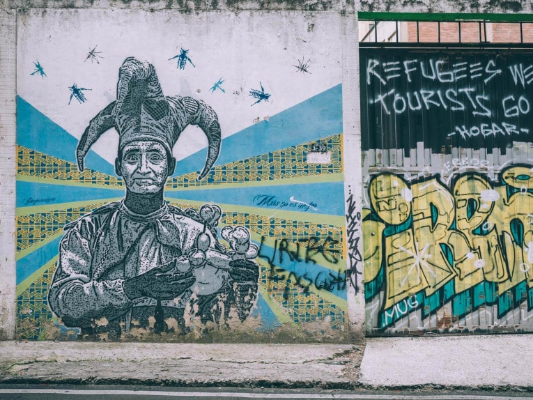 Street art à la Candelaria de Bogota en Colombie