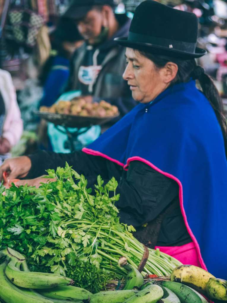 Silvia, son marché et les indigènes Misak, aux alentours de Popayan